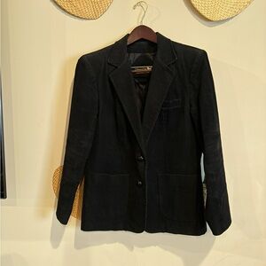 Black Corduroy Women's Blazer